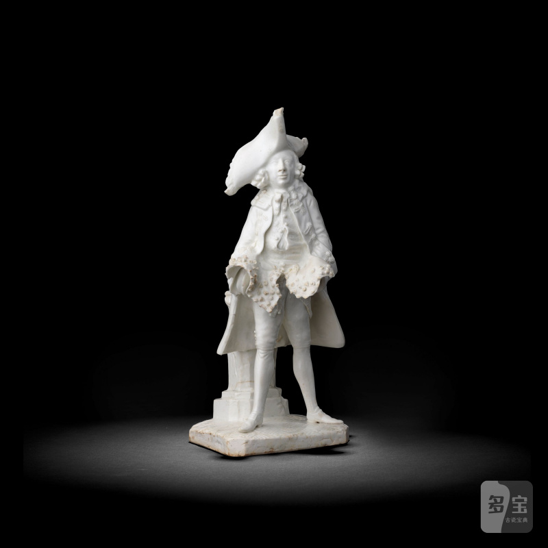 A rare Bow white figure of Henry Woodward, circa 1750
